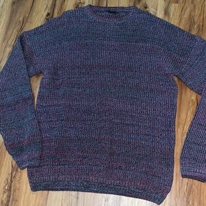 Urban Outfitters Mens Size Large Purple/Pink/Blue  Crew Neck Winter Sweater